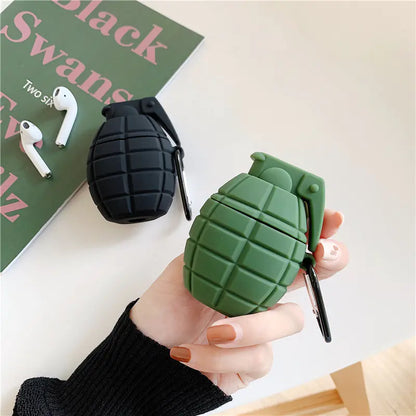 Tactical Grenade AirPods Case – Shockproof Silicone Cover (Gen 2)