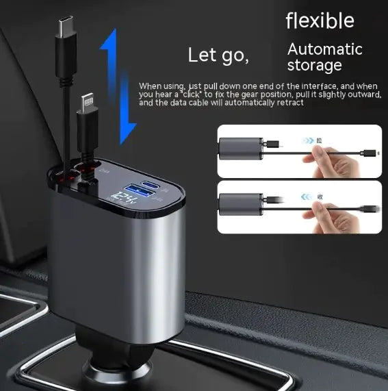 FlexiCharge™ Retractable Car Charger