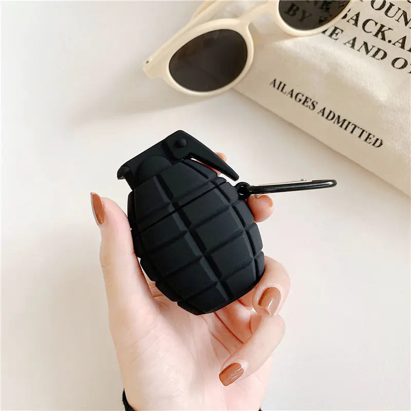 Tactical Grenade AirPods Case – Shockproof Silicone Cover (Gen 2)